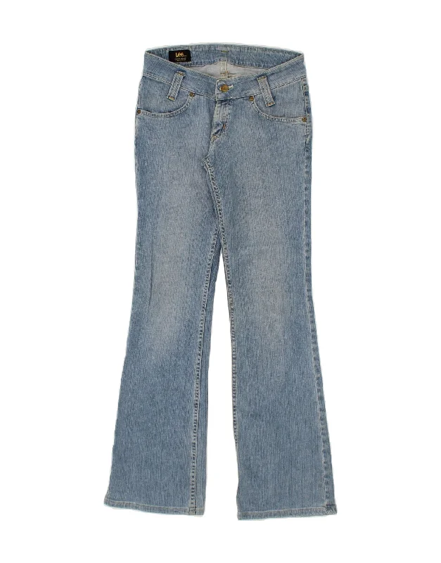 LEE Womens Leola Bootcut Jeans W28 L33 Blue Cotton Stylish Acid-Wash Jeans