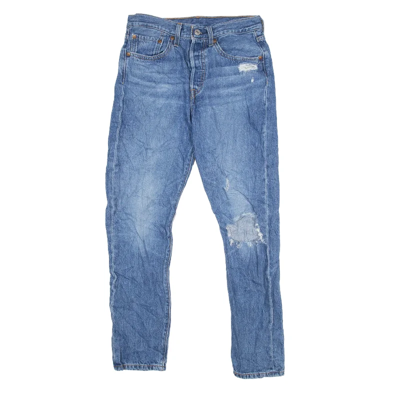 LEVI'S 501S Jeans Distressed BIG E Blue Denim Skinny Straight Womens W26 L28 Elegant High-Waisted Flared Jeans LEVI'S 501S Jeans Distressed BIG E Blue Denim Skinny Straight Womens W26 L28 Elegant High-Waisted Flared Jeans