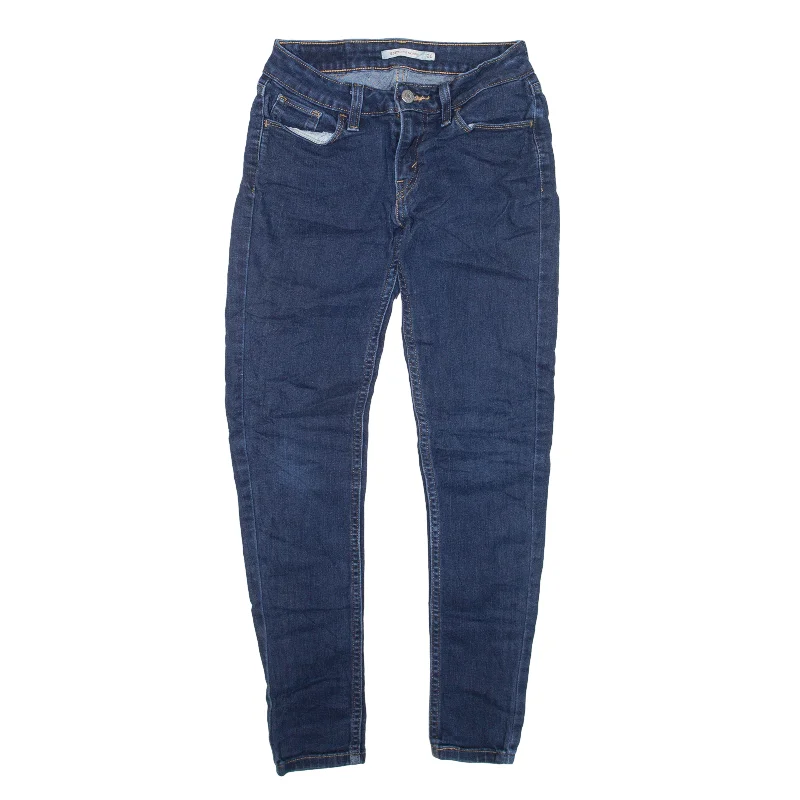 LEVI'S 535 Jeans Blue Denim Slim Skinny Womens W26 L25 Fashionable Button-Front Jeans LEVI'S 535 Jeans Blue Denim Slim Skinny Womens W26 L25 Fashionable Button-Front Jeans