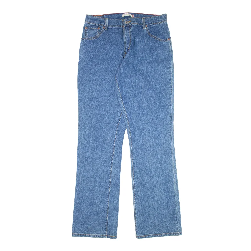 LEVI'S 550 Jeans Blue Denim Relaxed Bootcut Womens W30 L33 Trendy Wide-Leg High-Waist Denim LEVI'S 550 Jeans Blue Denim Relaxed Bootcut Womens W30 L33 Trendy Wide-Leg High-Waist Denim