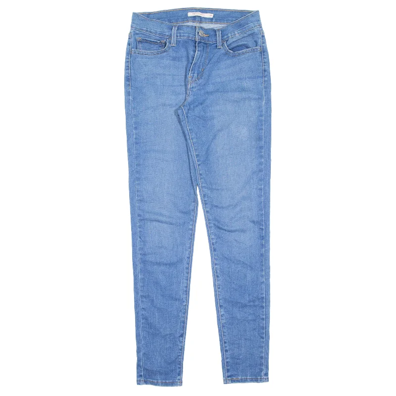 LEVI'S 710 Jeans Blue Denim Slim Skinny Womens W27 L29 Comfortable Boyfriend Jeans