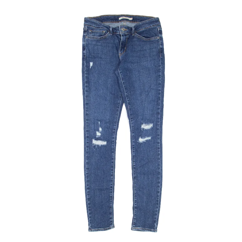 LEVI'S 711 Distressed Jeans Blue Denim Slim Skinny Womens W27 L32 Fashionable Slim Fit Jeans LEVI'S 711 Distressed Jeans Blue Denim Slim Skinny Womens W27 L32 Fashionable Slim Fit Jeans