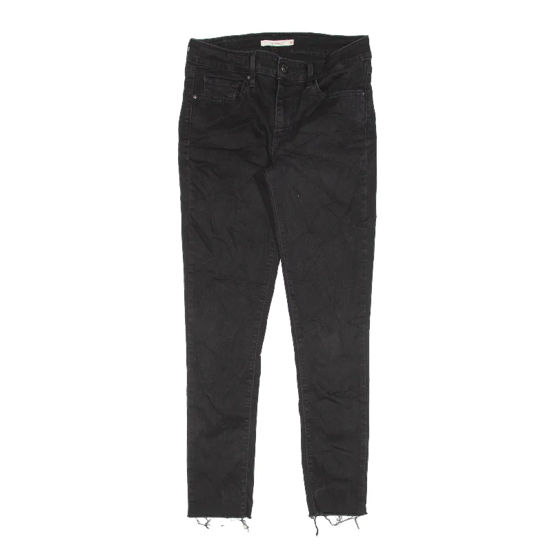 LEVI'S 711 Jeans Black Denim Slim Skinny Womens W28 L26 Comfortable Straight-Legged Denim LEVI'S 711 Jeans Black Denim Slim Skinny Womens W28 L26 Comfortable Straight-Legged Denim