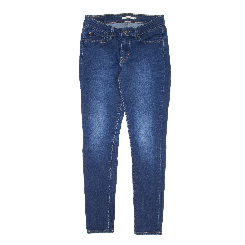 LEVI'S 711 Jeans Blue Denim Slim Skinny Stone Wash Womens W27 L30 Fashionable Mom Jeans LEVI'S 711 Jeans Blue Denim Slim Skinny Stone Wash Womens W27 L30 Fashionable Mom Jeans