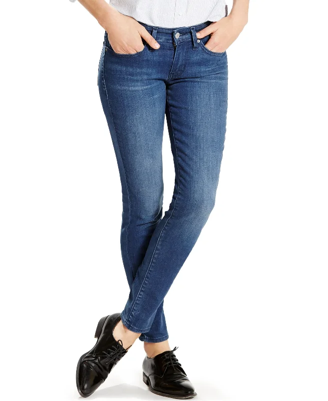 Levis 711 Skinny Jeans Fashionable Raw Edge Jeans