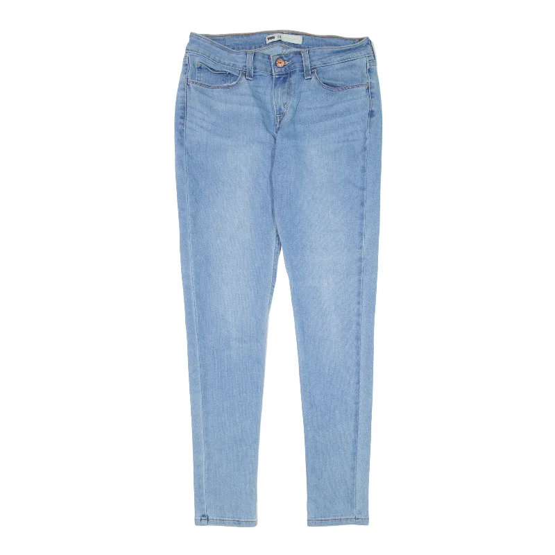 LEVI'S Jeans Blue Denim Slim Skinny Womens W28 L30 Cozy Wide-Legged Jeans