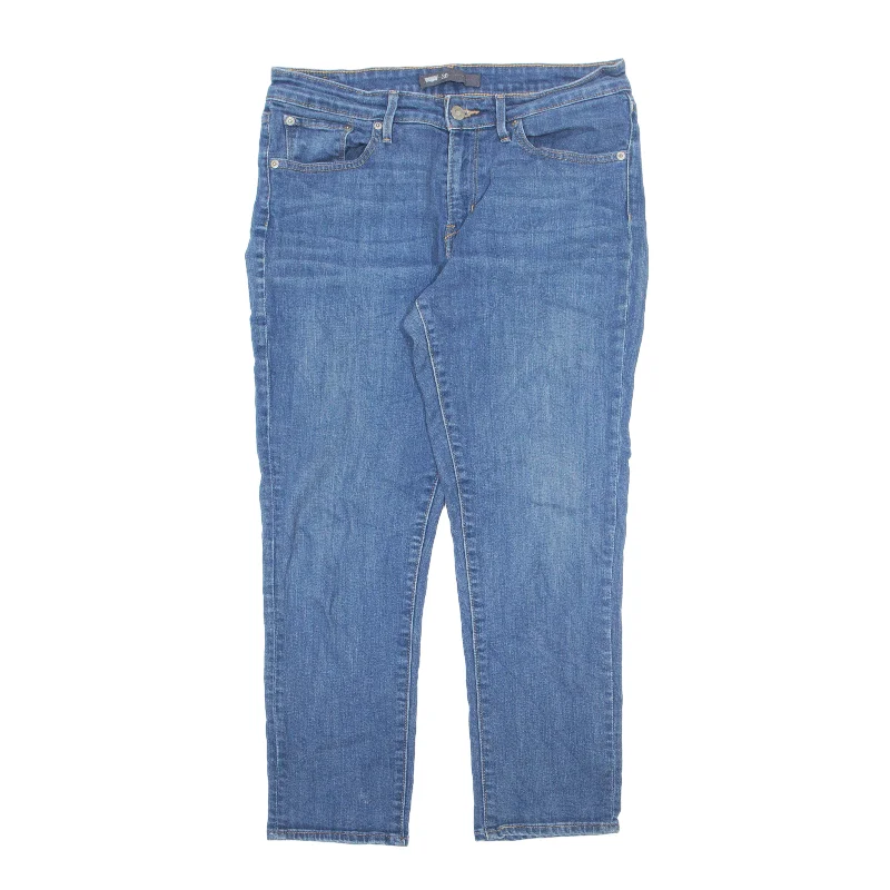 LEVI'S Jeans Blue Denim Slim Tapered Stone Wash Womens W30 L26 Fashionable Raw Hem Bootcut Jeans LEVI'S Jeans Blue Denim Slim Tapered Stone Wash Womens W30 L26 Fashionable Raw Hem Bootcut Jeans