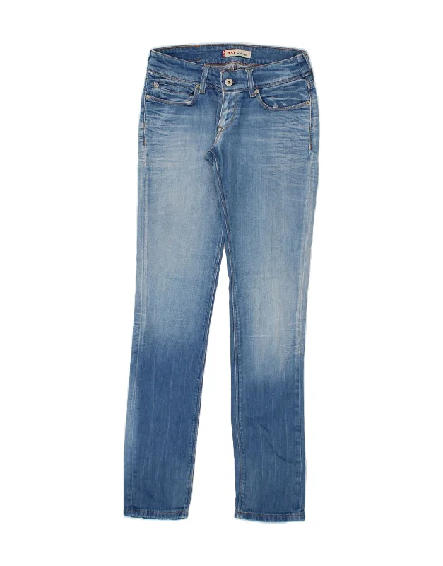 LEVI'S Womens 473 Skinny Jeans W28 L34 Blue Cotton Trendy Skinny High-Waist Jeans