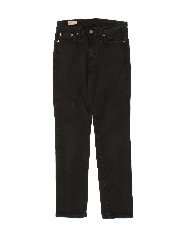 LEVI'S Womens Slim Jeans W30 L32  Black Comfortable Distressed Straight-Leg Jeans