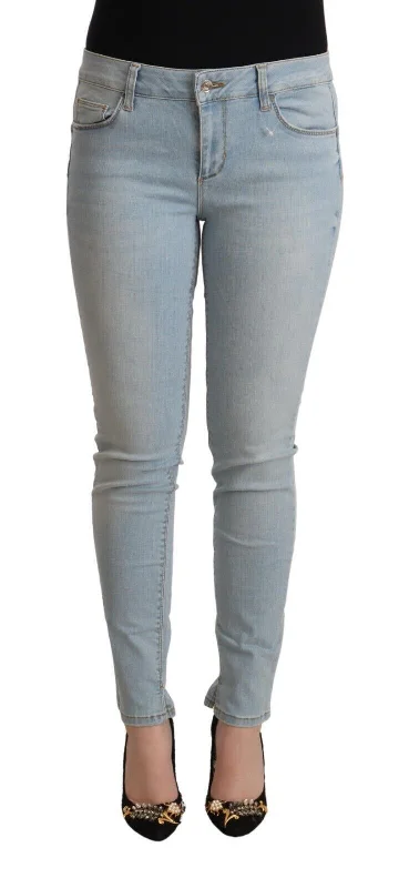 Liu Jo  Cotton Mid Waist Slim Fit  Women's Jeans Comfortable Dark Wash Jeans