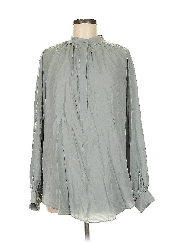 Long Sleeve Blouse Elegant Peplum Blouse