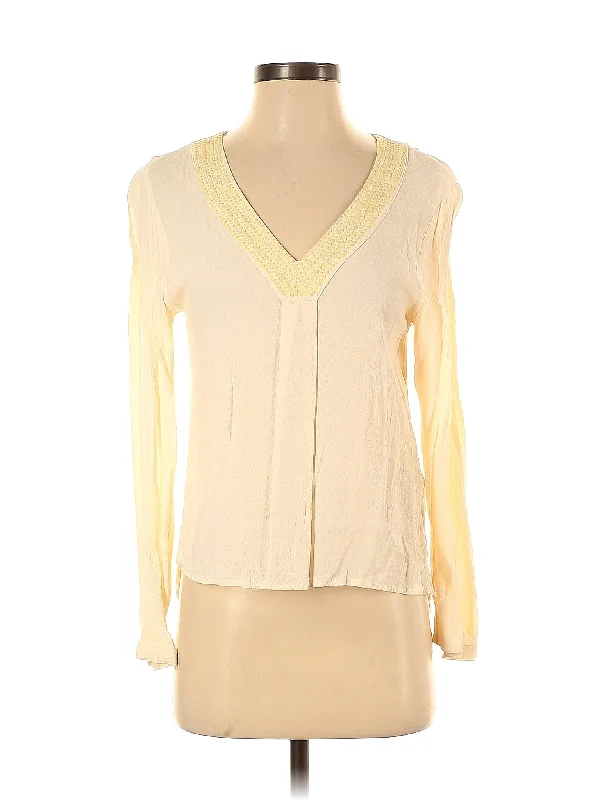 Long Sleeve Blouse Pleated Collar Blouse