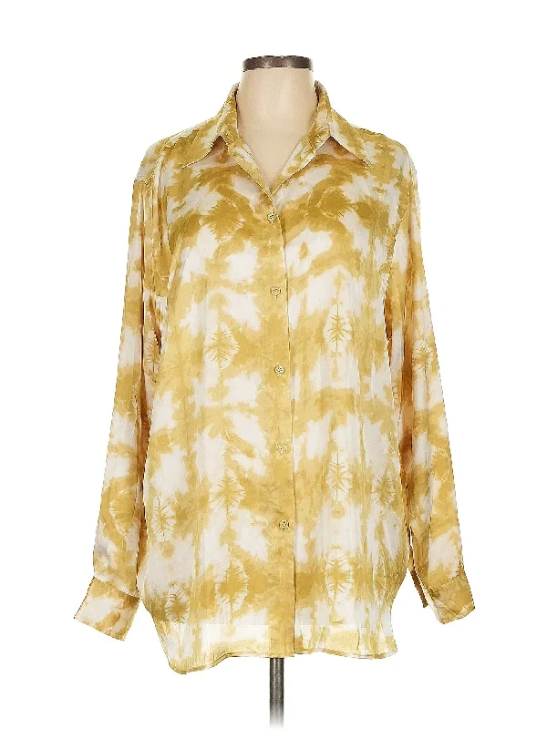 Long Sleeve Blouse Pleated Collar Blouse