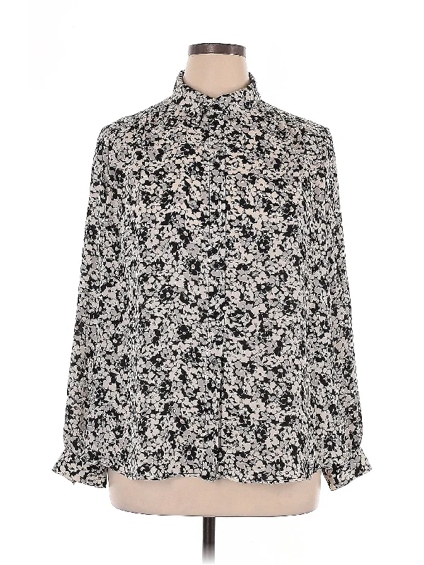 Long Sleeve Blouse Casual Relaxed Fit Blouse