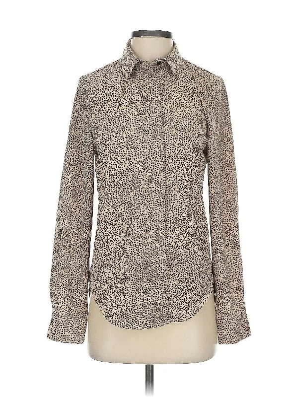 Long Sleeve Blouse Frilled Cuff Blouse