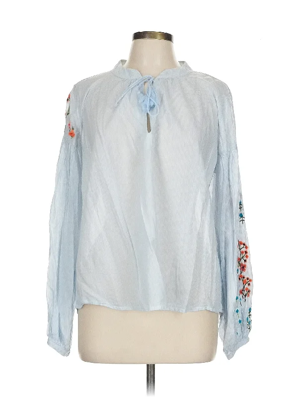 Long Sleeve Blouse Satin Bow Blouse