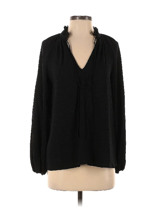 Long Sleeve Blouse Lightweight Linen Blouse