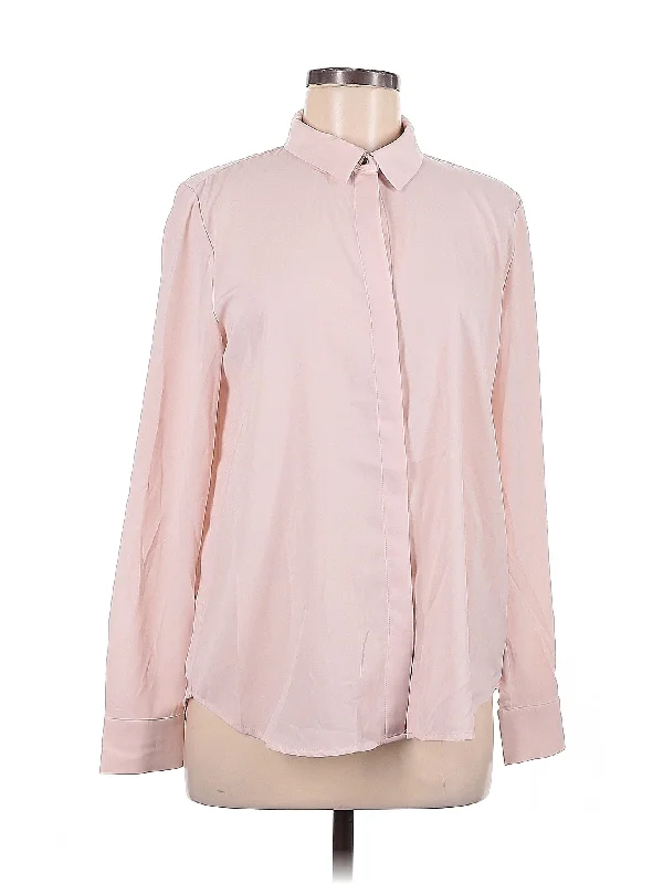 Long Sleeve Blouse Sheer Sleeve Blouse