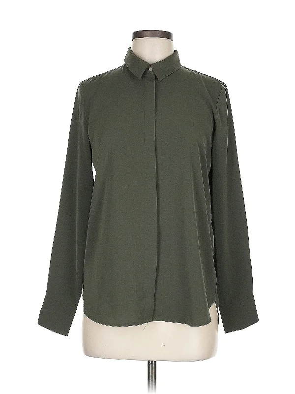 Long Sleeve Blouse Silky Tunic Blouse