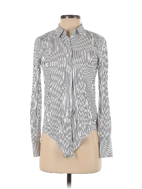 Long Sleeve Blouse Drape Neck Blouse