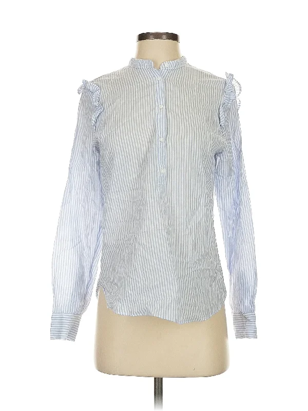 Long Sleeve Blouse Sheer Sleeve Blouse