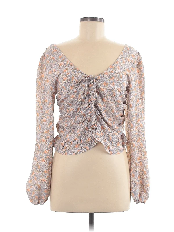 Long Sleeve Blouse Polished Work Blouse