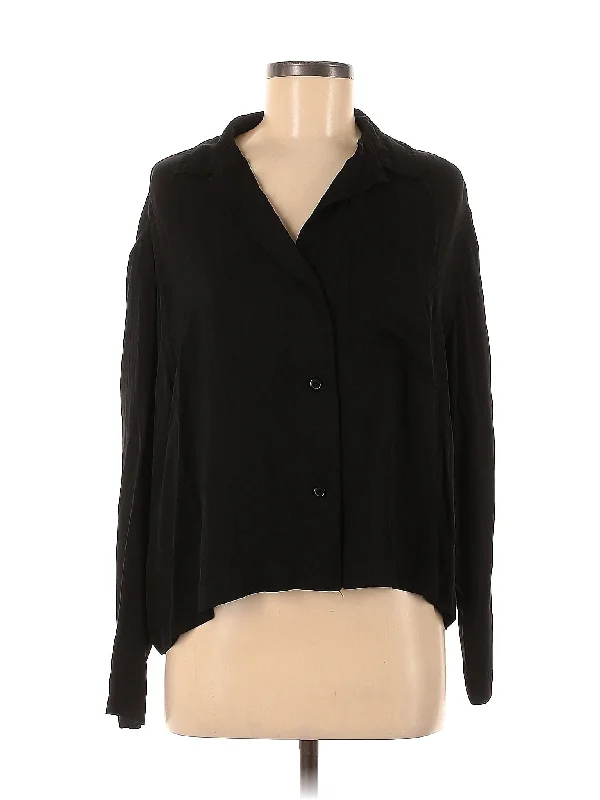 Long Sleeve Blouse Ruffled Neck Blouse