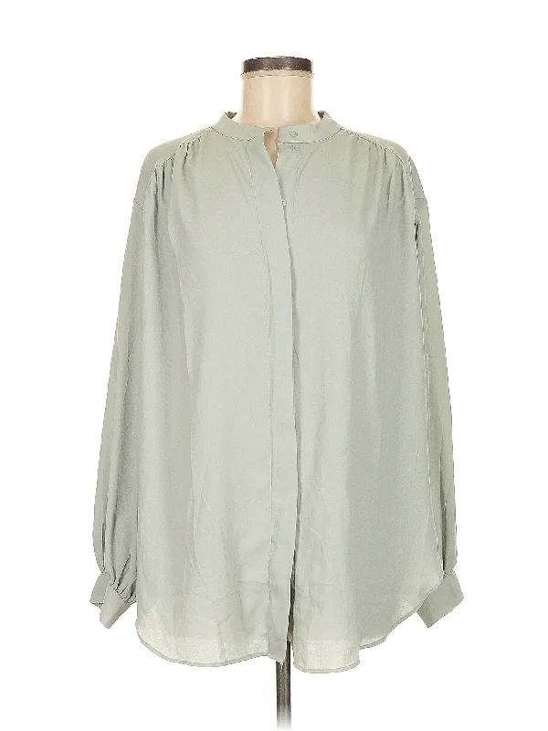 Long Sleeve Blouse Stylish Wrap Blouse