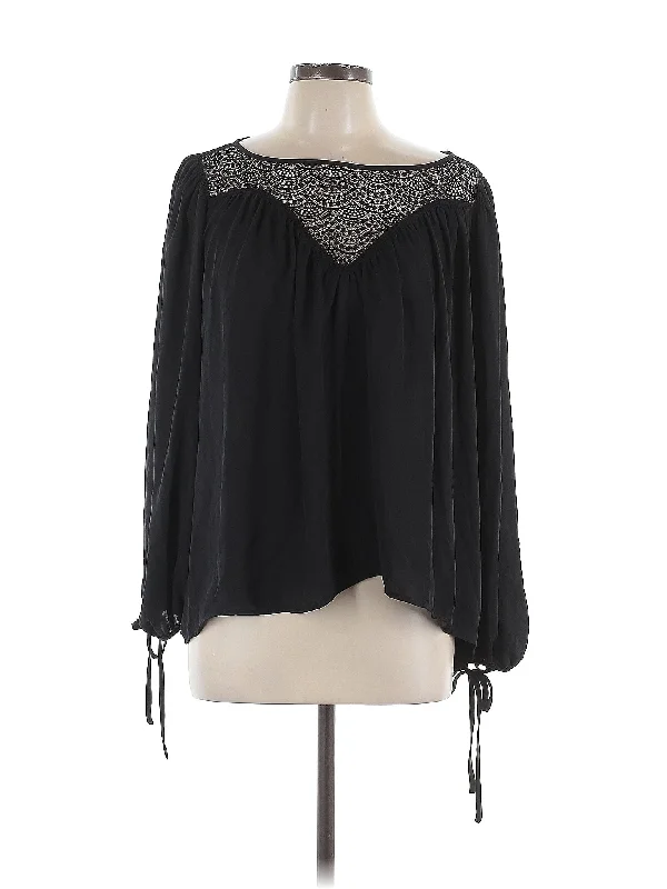 Long Sleeve Blouse Sweetheart Neck Blouse
