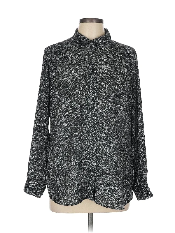 Long Sleeve Blouse Vintage Polka Blouse