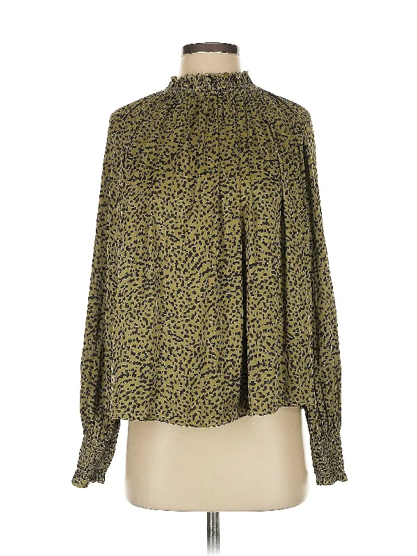 Long Sleeve Blouse Stylish Wrap Blouse