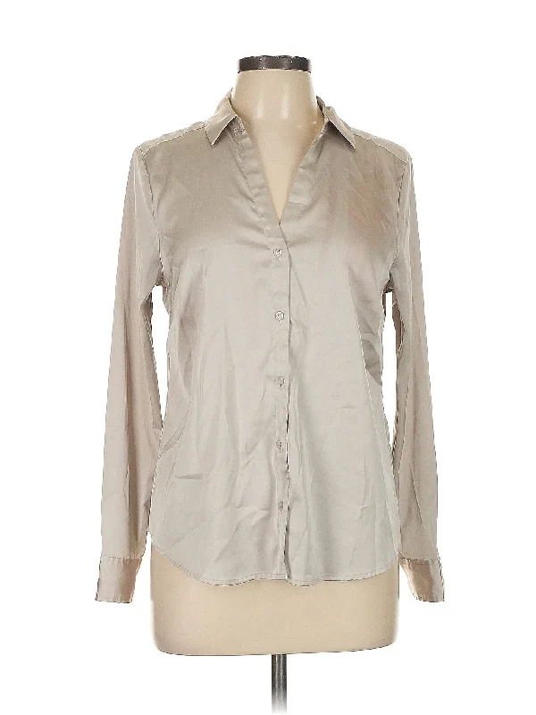 Long Sleeve Blouse Stretchy Fitted Blouse