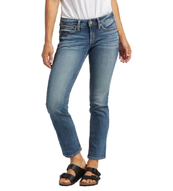 Low-Rise Britt Straight Jean In Indigo Denim Fashionable Slouchy Fit Jeans