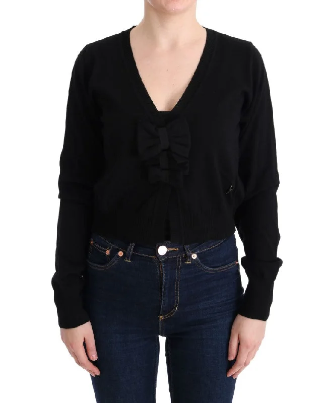 MARGHI LO'  Wool Blouse Women's Sweater Chic Wrap Blouse