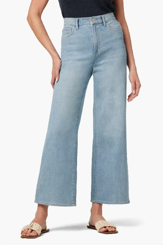 Mia High Rise Wide Ankle Jean In Admiration Fashionable White Denim Jeans