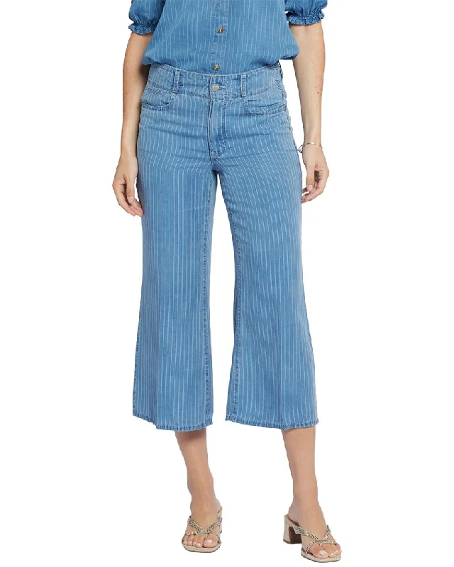NYDJ Brigitte Light Marine Wide Leg Jean Comfortable Straight-Legged Denim