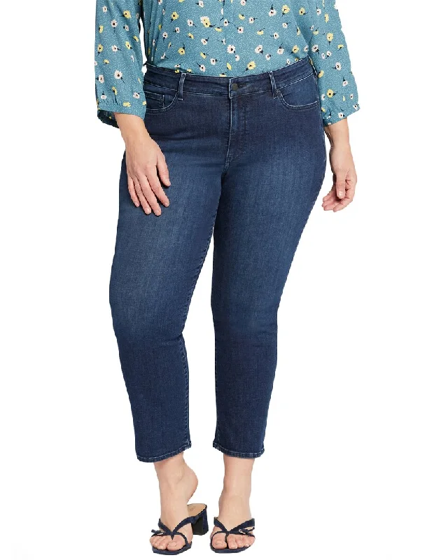 NYDJ Marilyn Breathtaking Ankle Jean Casual Distressed Denim Jeans