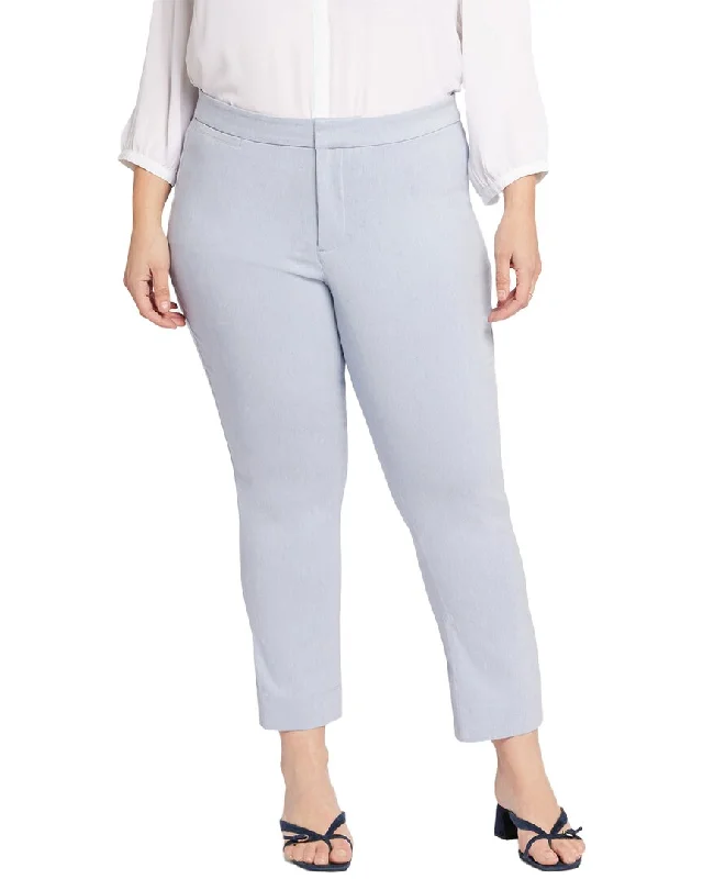 NYDJ Marilyn Lt Blue Heather Ankle Jean Comfortable Mid-Rise Jeans