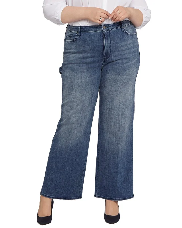 NYDJ Teresa Caliente Wide Leg Jean Chic Faded Blue Jeans