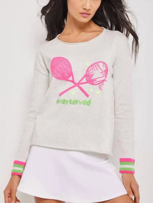 Pickleball Sweater In Mineral Slim Fit Regular Fit Oversized