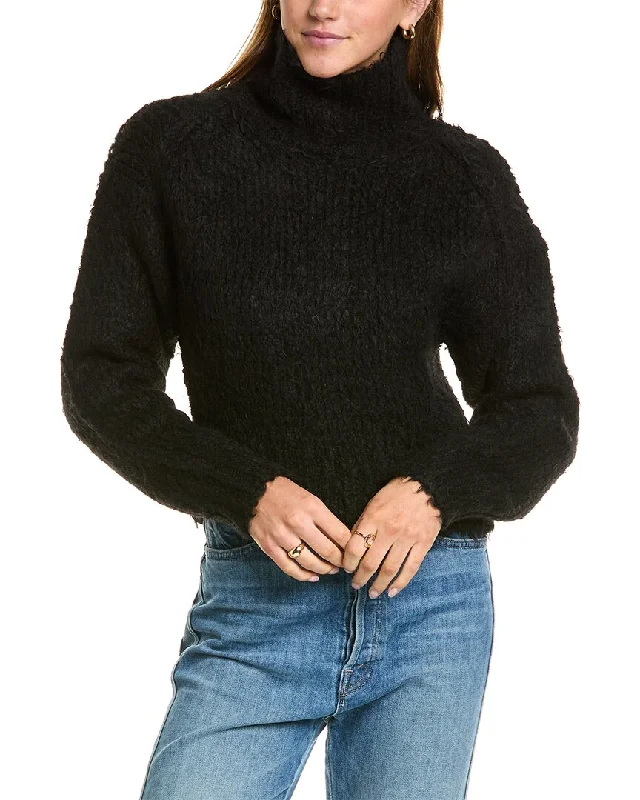 rag & bone Dillion Turtleneck Alpaca-Blend Sweater Fleece Sweater Nylon Polyester
