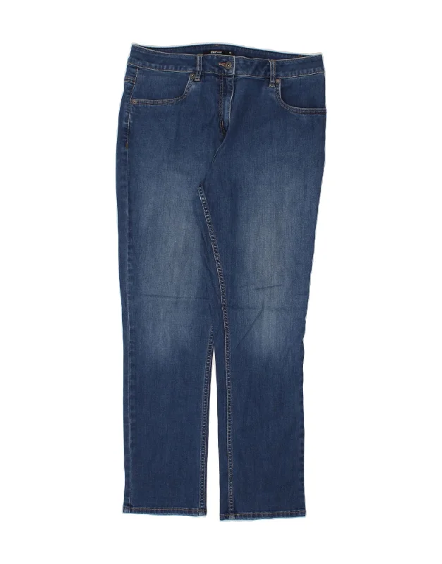 ROHAN Womens Slim Jeans UK 12 Medium W30 L29 Blue Cotton Stylish Shredded Denim Jeans ROHAN Womens Slim Jeans UK 12 Medium W30 L29 Blue Cotton Stylish Shredded Denim Jeans