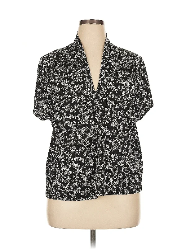 Short Sleeve Blouse Feminine Ruffle Blouse