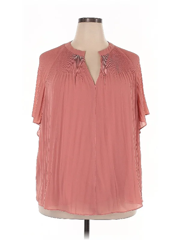 Short Sleeve Blouse Soft Pastel Blouse