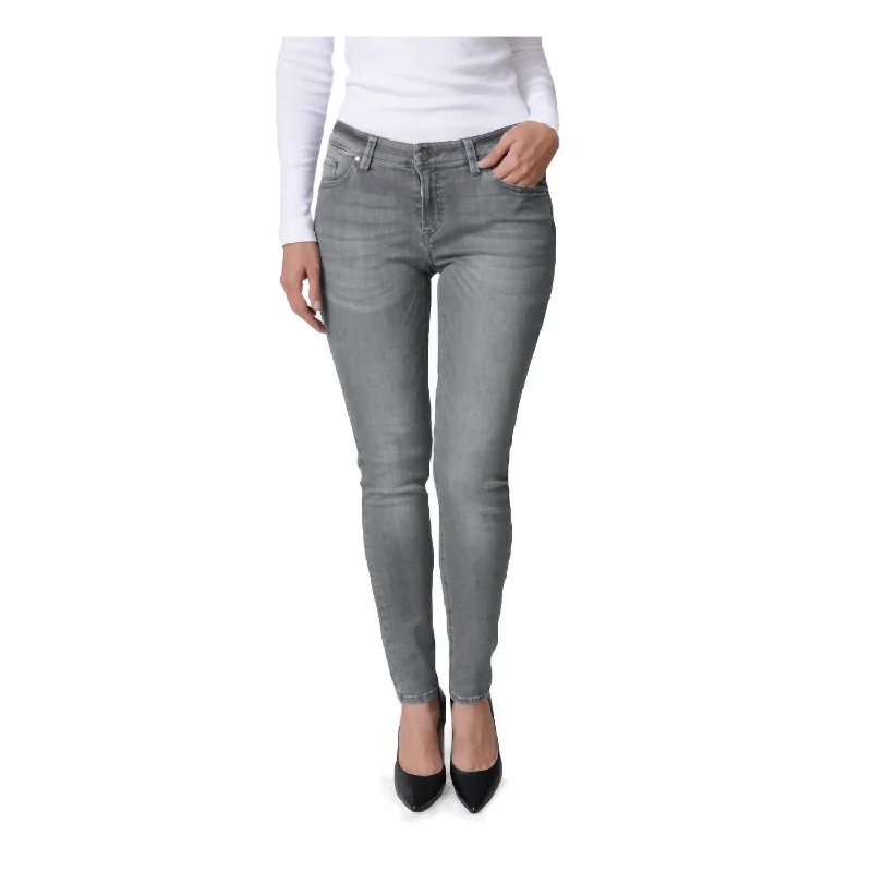 Sinty Slim Leg Jeans In Grey Stylish Cargo Style Jeans