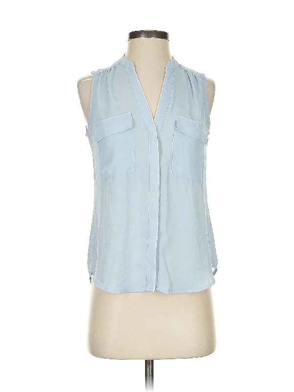 Sleeveless Blouse Drape Neck Blouse