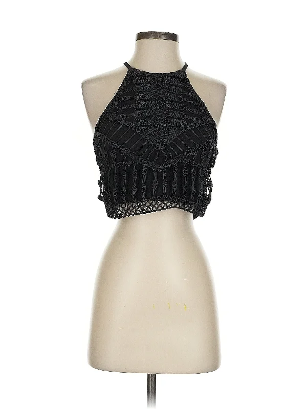 Sleeveless Blouse Semi-Sheer Blouse