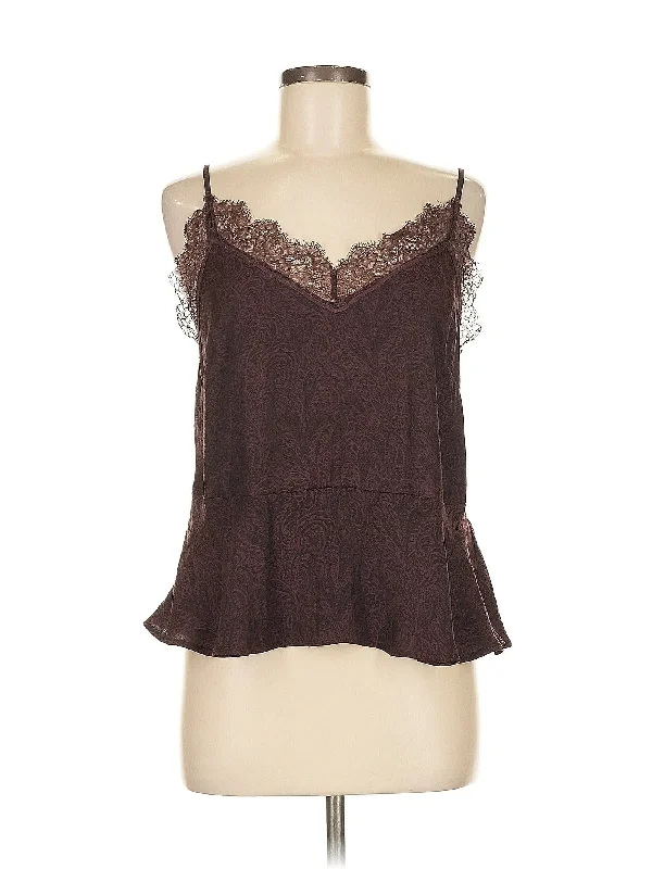 Sleeveless Blouse Elegant Silk Blouse