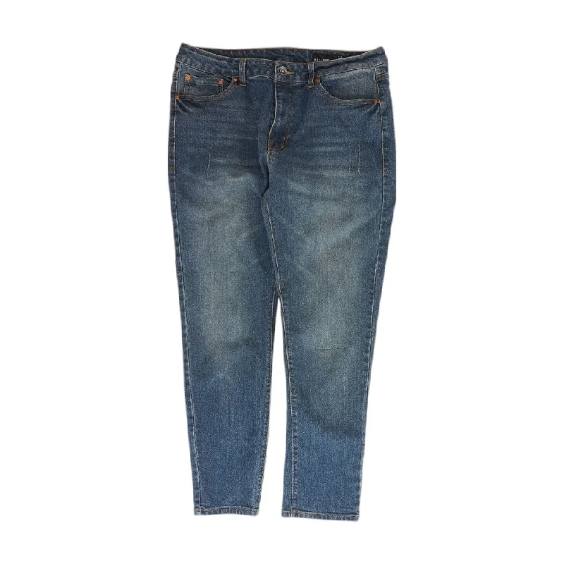 Solid Regular Jeans Elegant Tapered Leg Denim