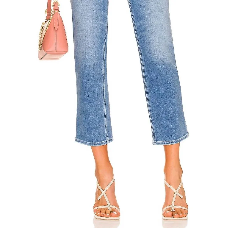 Stella Crop Jean In Sea Water Distressed Trendy Cut-Off Denim Shorts